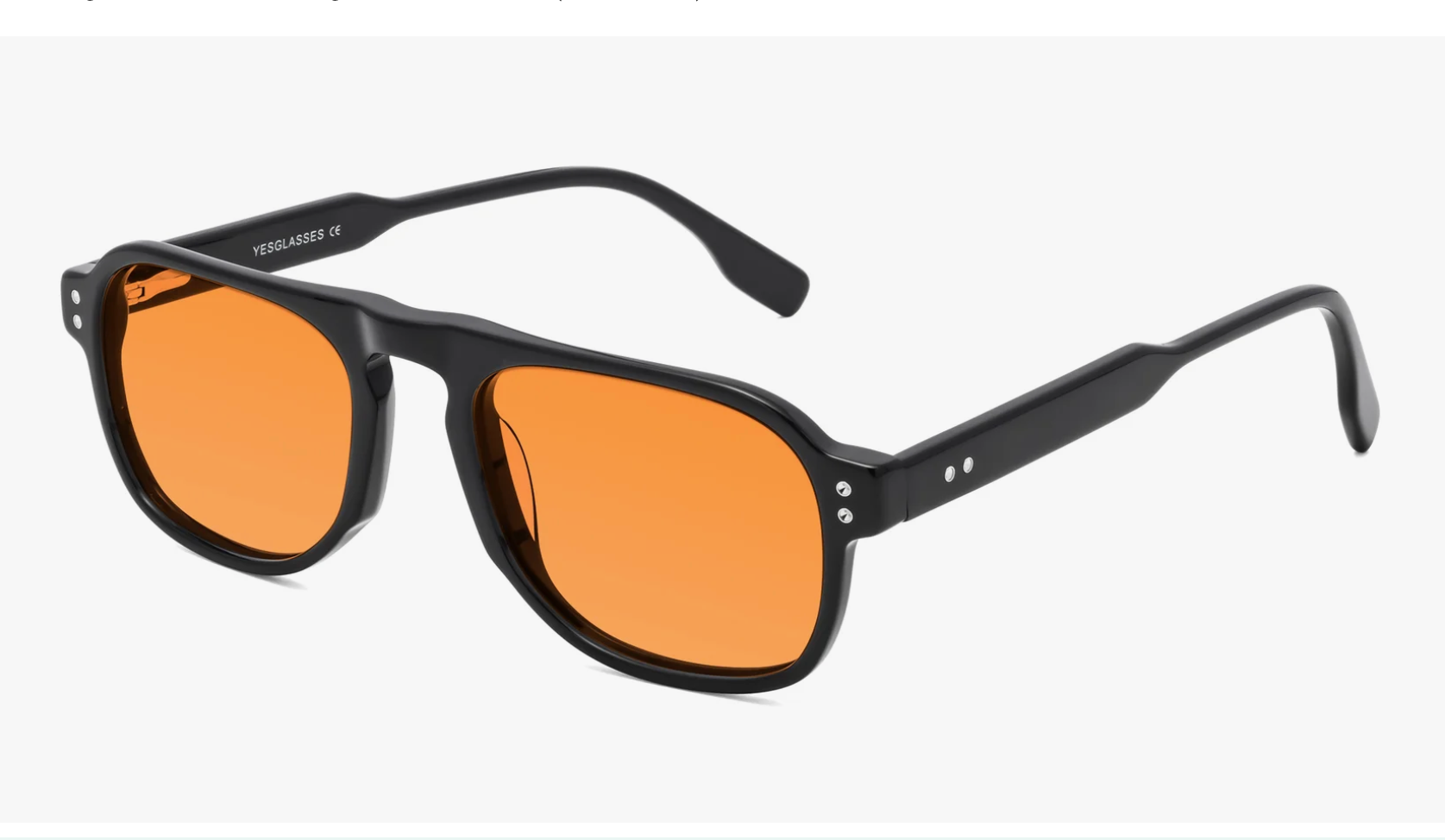 YesGlasses Retro Grandpa Aviator Tinted Sunglasses