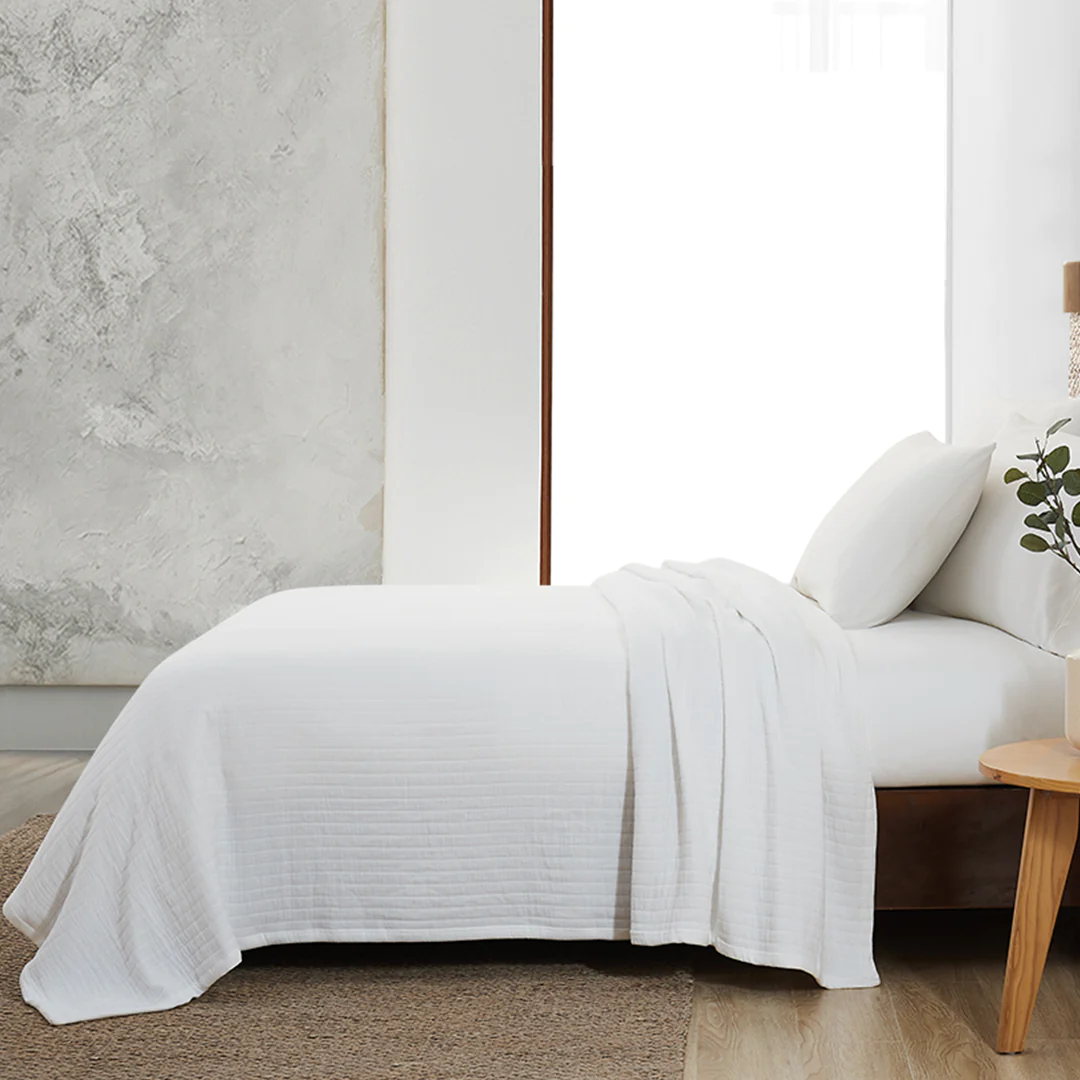 Under The Canopy + Organic Channel Stitch Matelasse Blanket