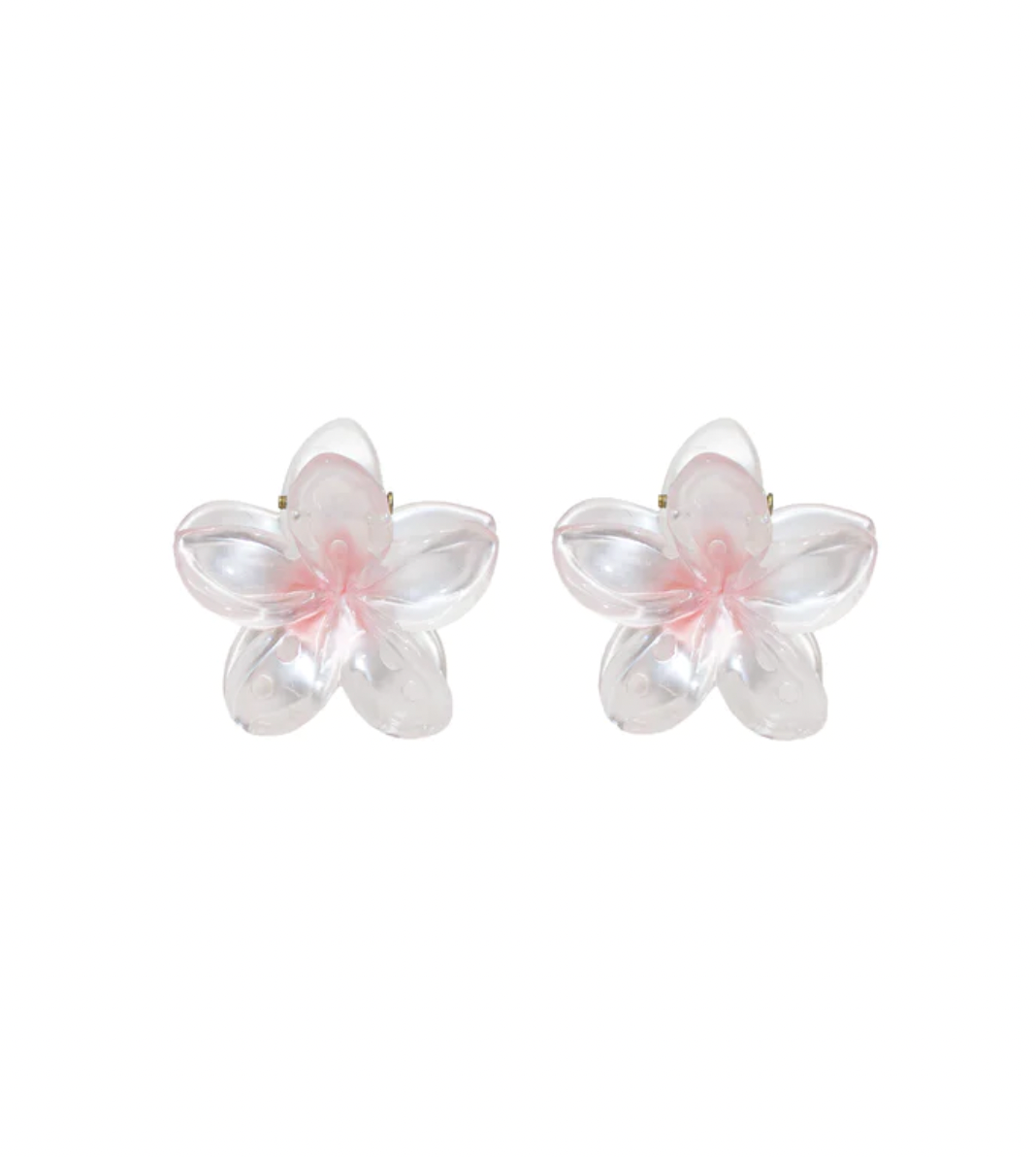 Emi Jay + Baby Super Bloom Clip Set In Rose Pearl