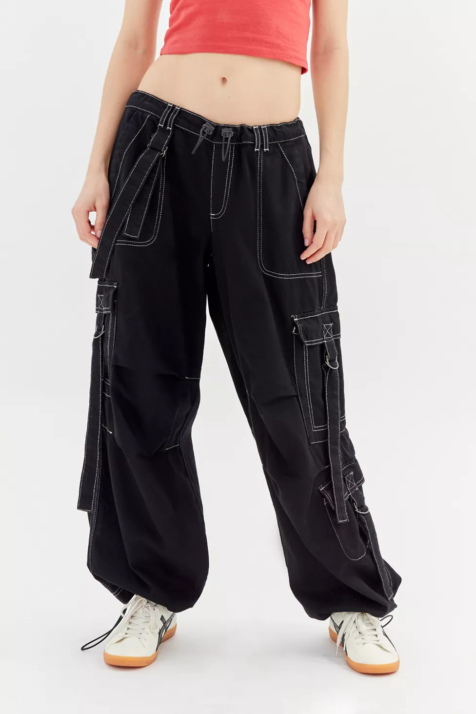 BDG Denim Strappy Baggy Cargo Pants