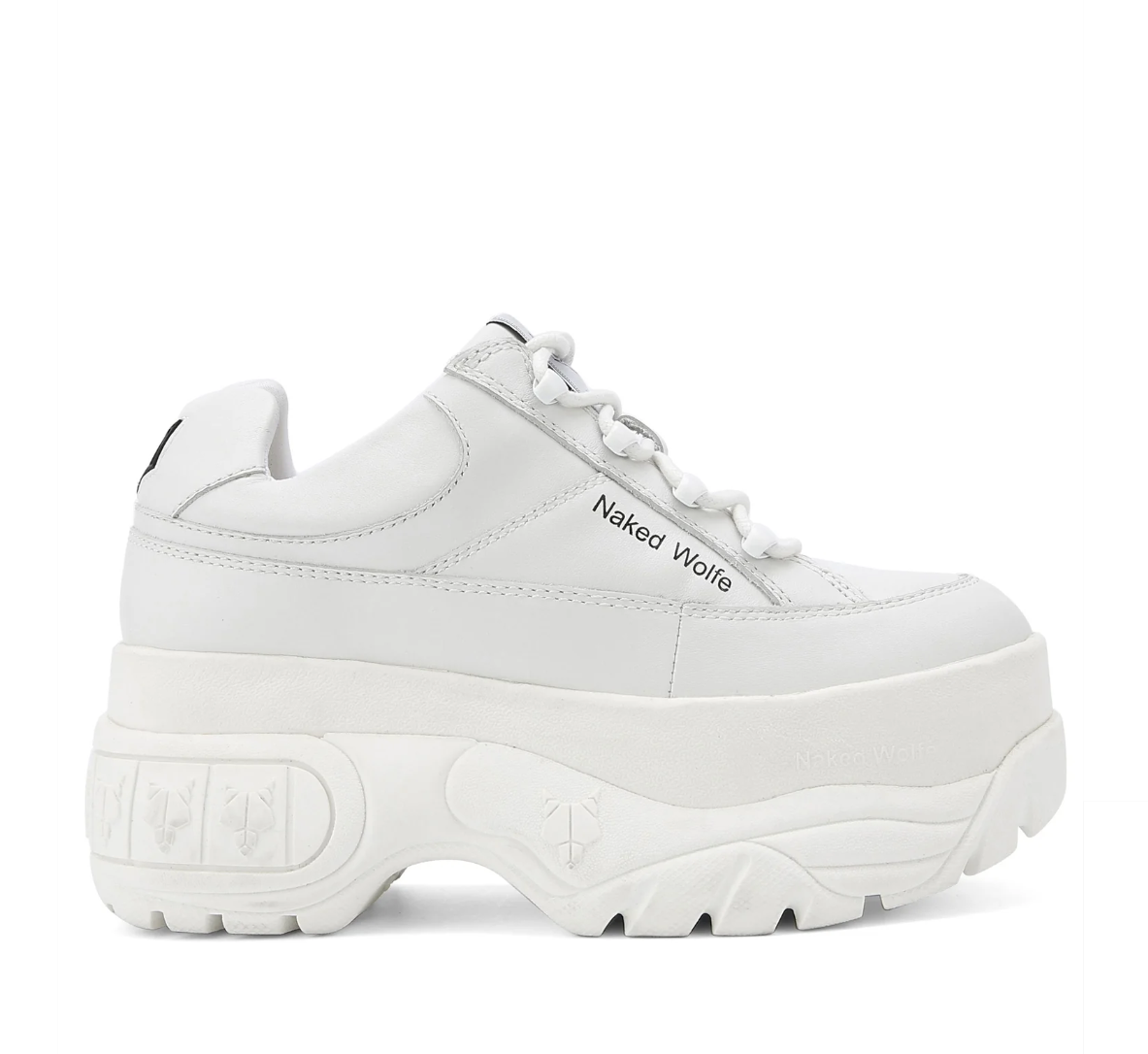 Naked Wolfe + Sporty White Leather Sneakers