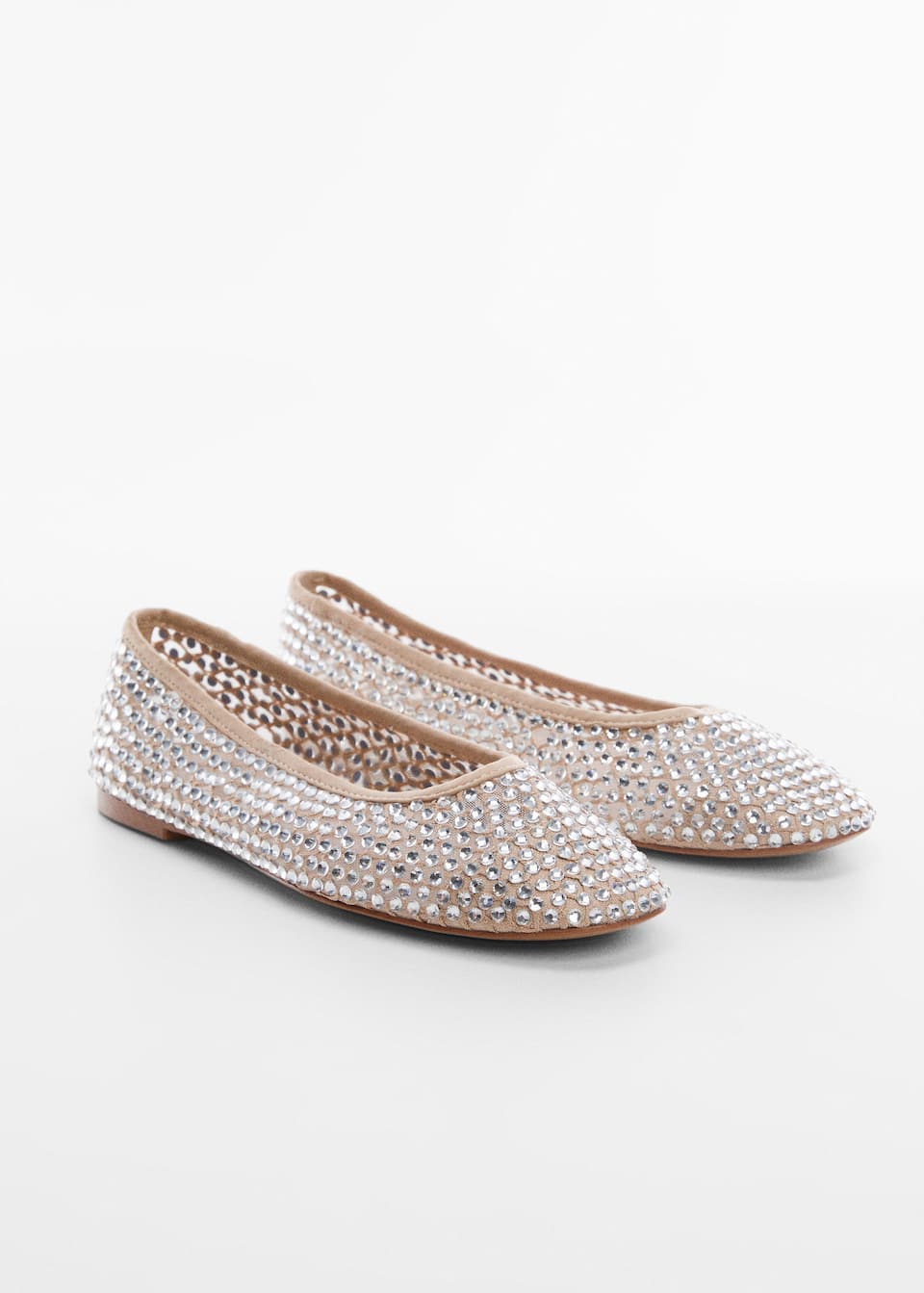 Rhinestone ballerina flats 2025