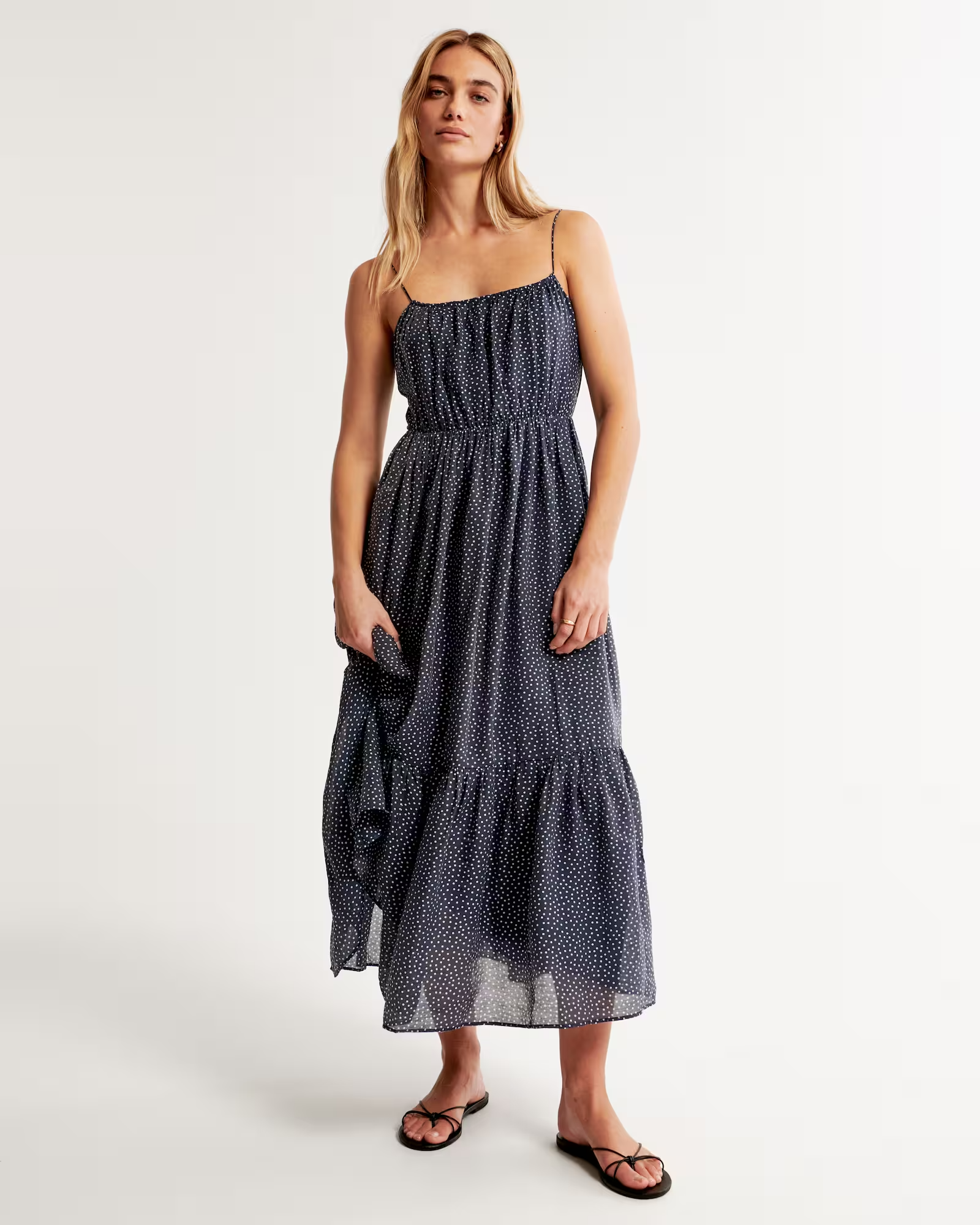 Abercrombie + Low Back Tiered Maxi Dress