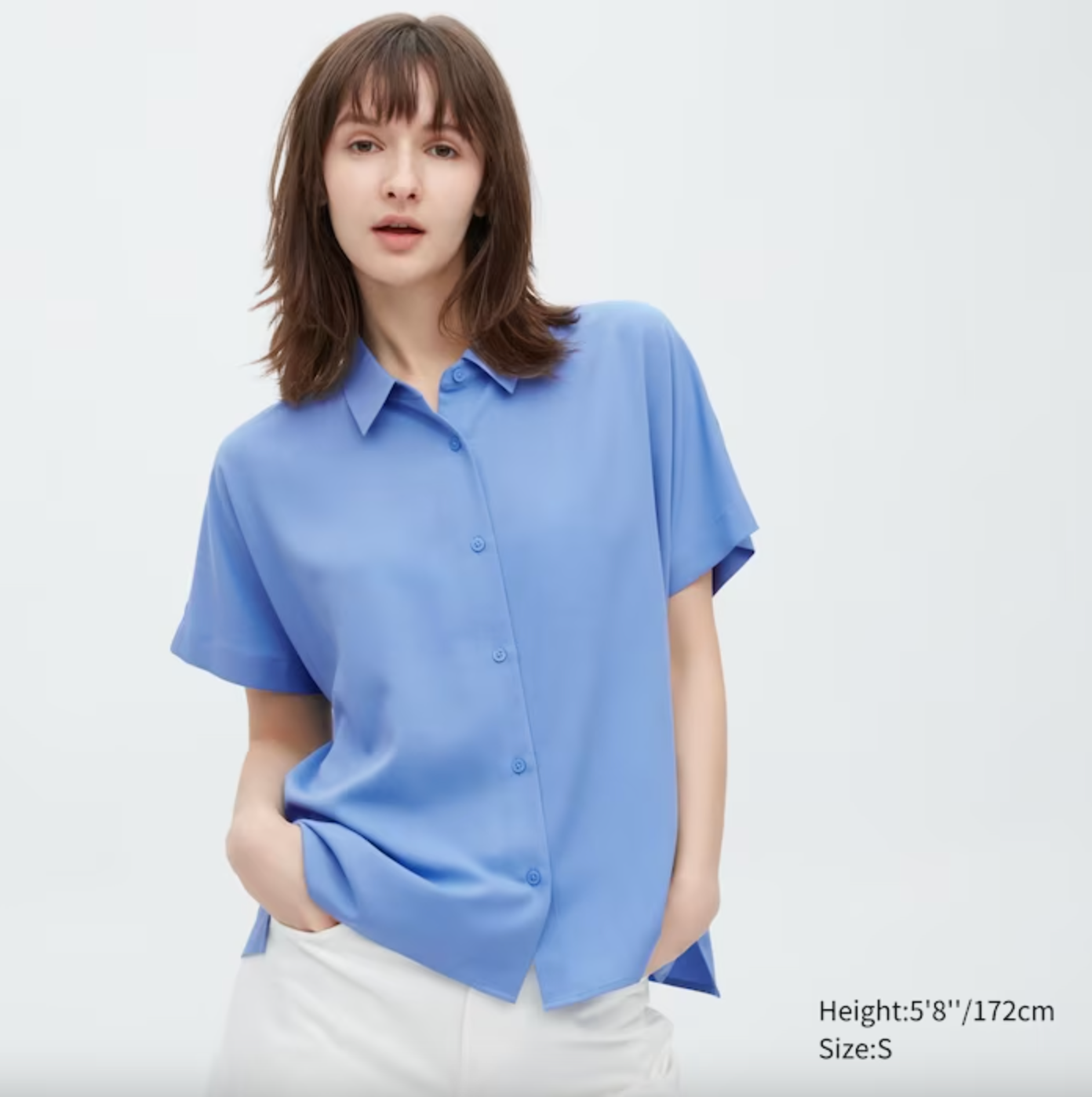 Uniqlo rayon blouse cheap