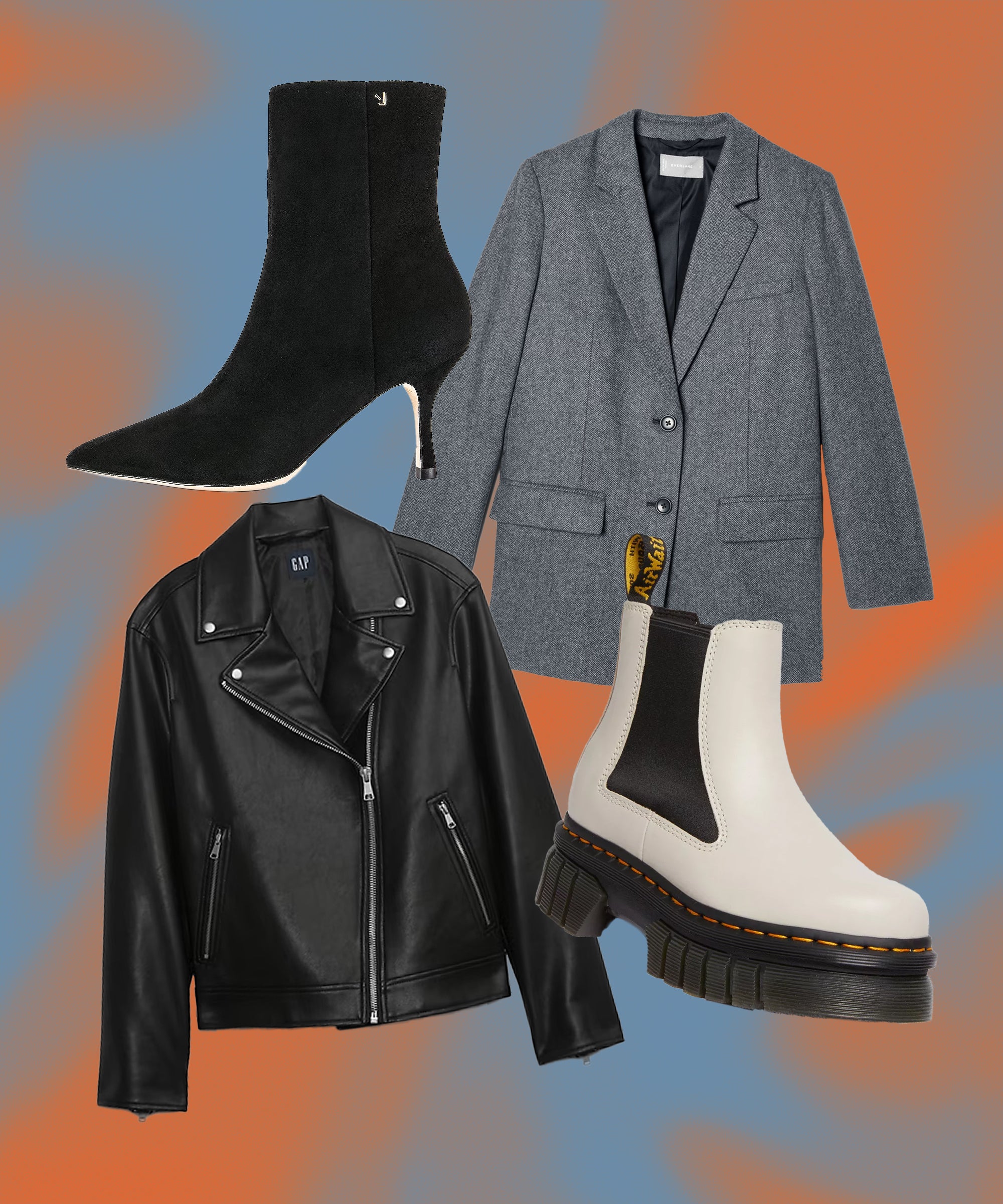 Leather jacket boots best sale outfit