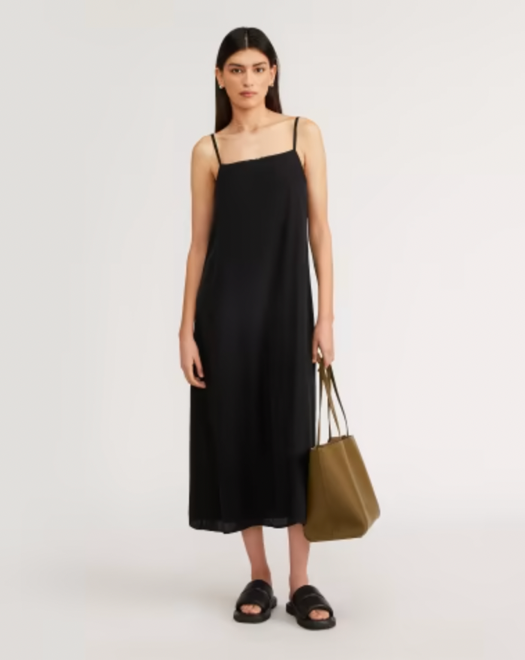 Square neck 2025 slip dress