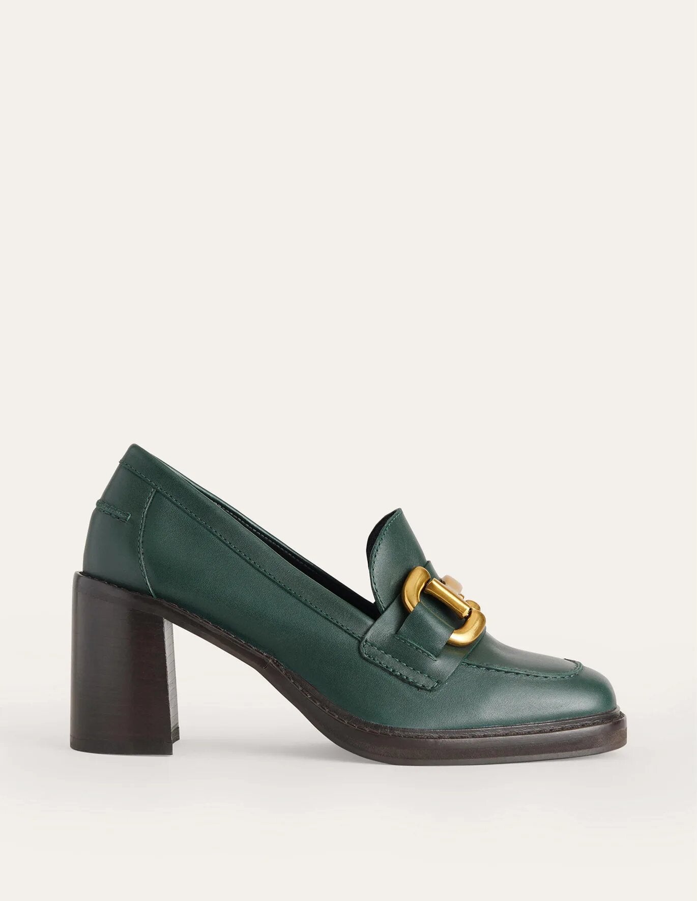 Boden + Iris Snaffle Heeled Loafers Dark