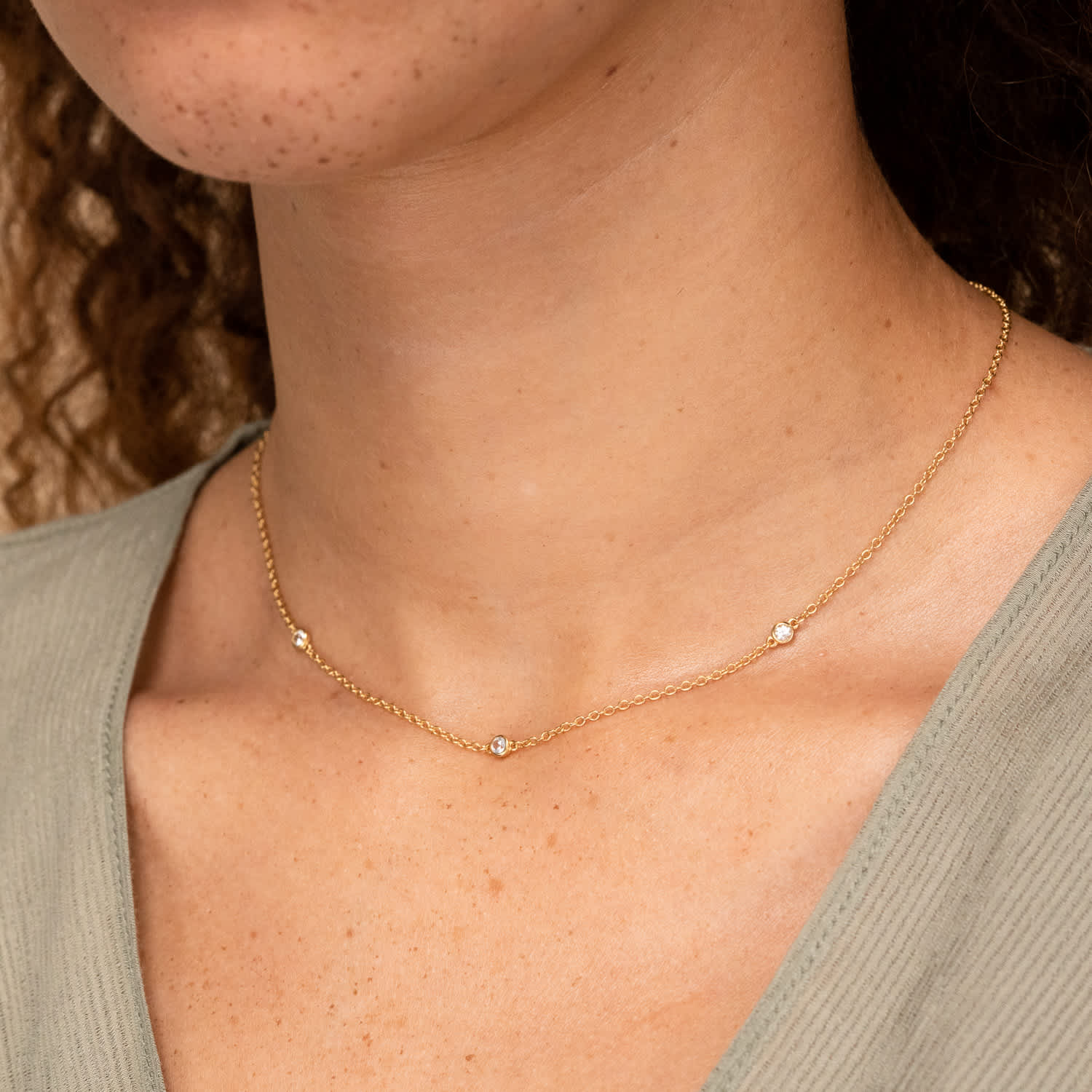 【MEJURI】日本未入荷☆ベストセラー Satellite Necklace Gold Vermeil Satellite Necklace - Bezel Strand Necklace | Mejuri