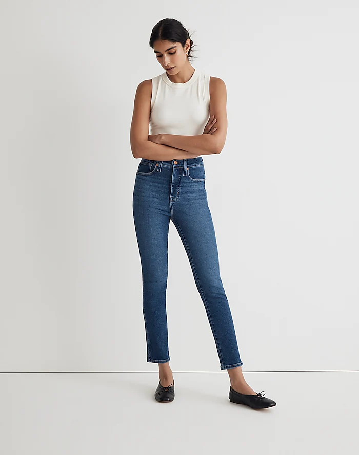 Madewell + Petite High-Rise Stovepipe Jeans