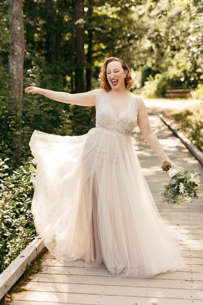 I’m A Queer Woman Who Doesn’t Wear Dresses — Here’s Why I Wore One For My Wedding