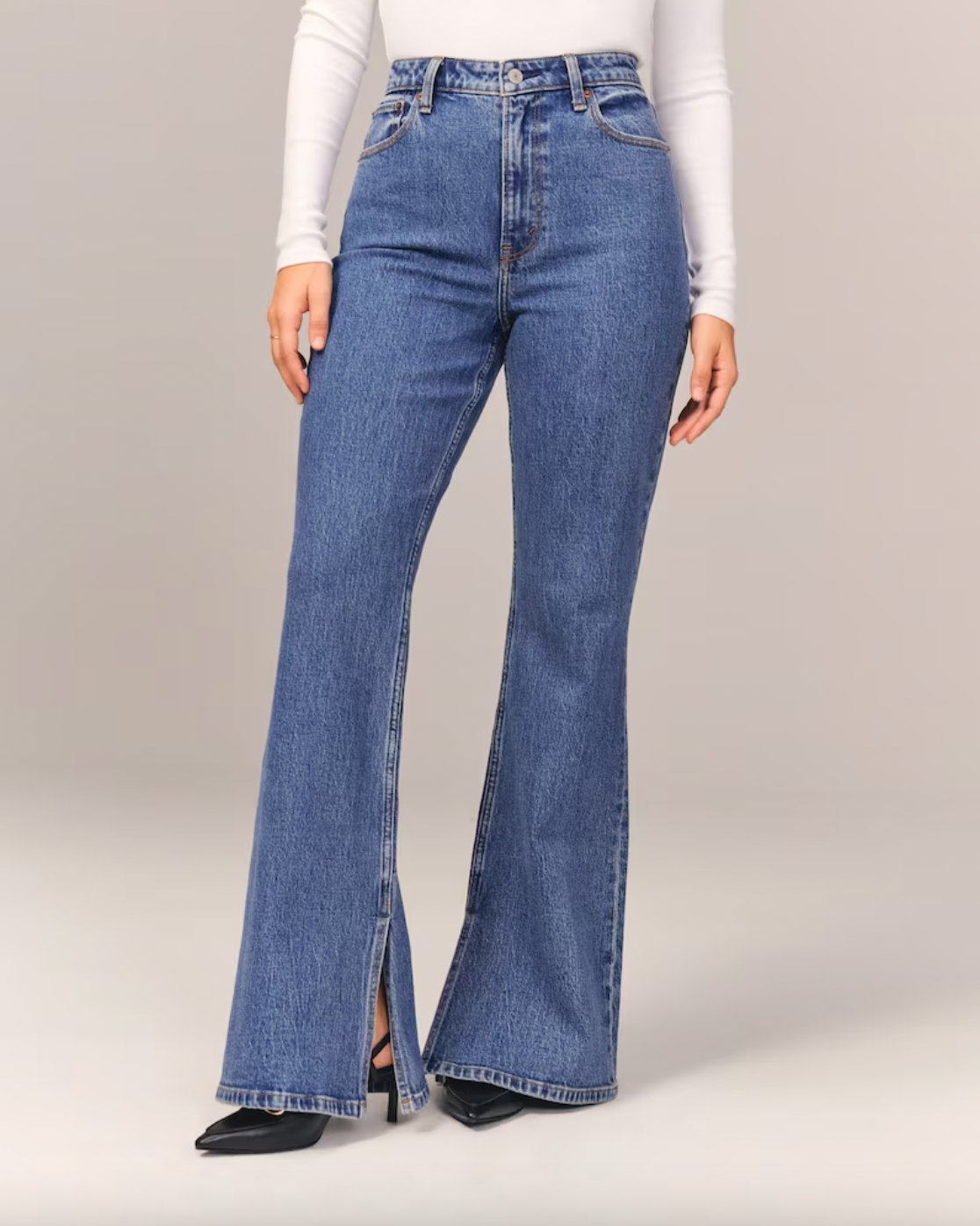 Abercrombie & Fitch + Curve Love High Rise Vintage Flare Jean