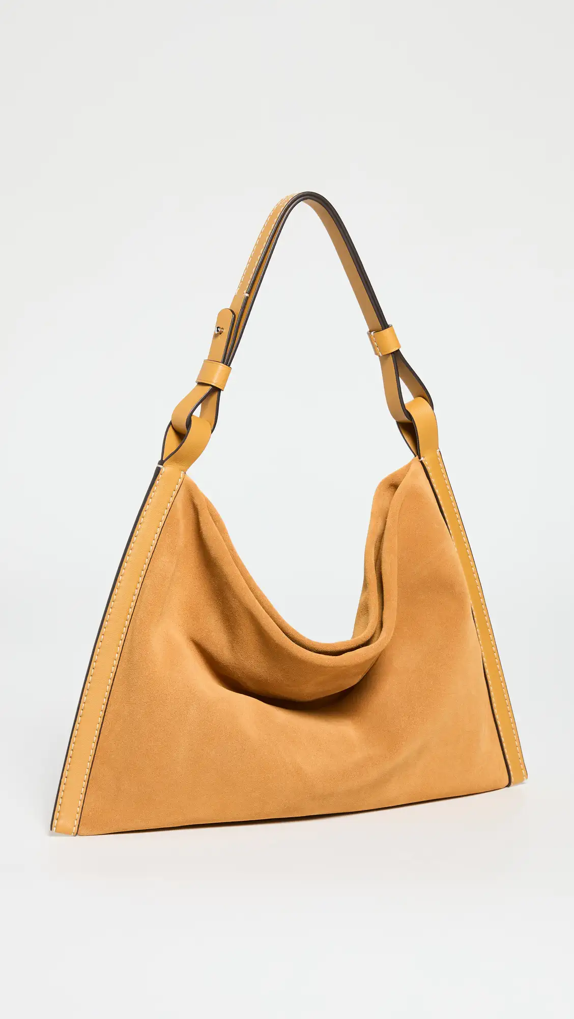 Flat Hobo Shoulder Bag in Yellow Aesther Ekme