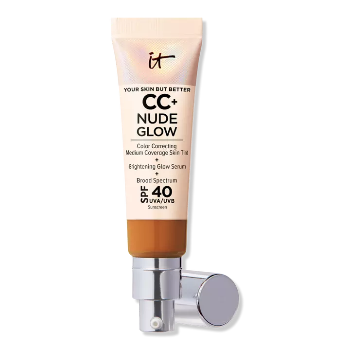 It Cosmetics + CC+ Nude Glow Lightweight Foundation + Glow Serum with SPF 40