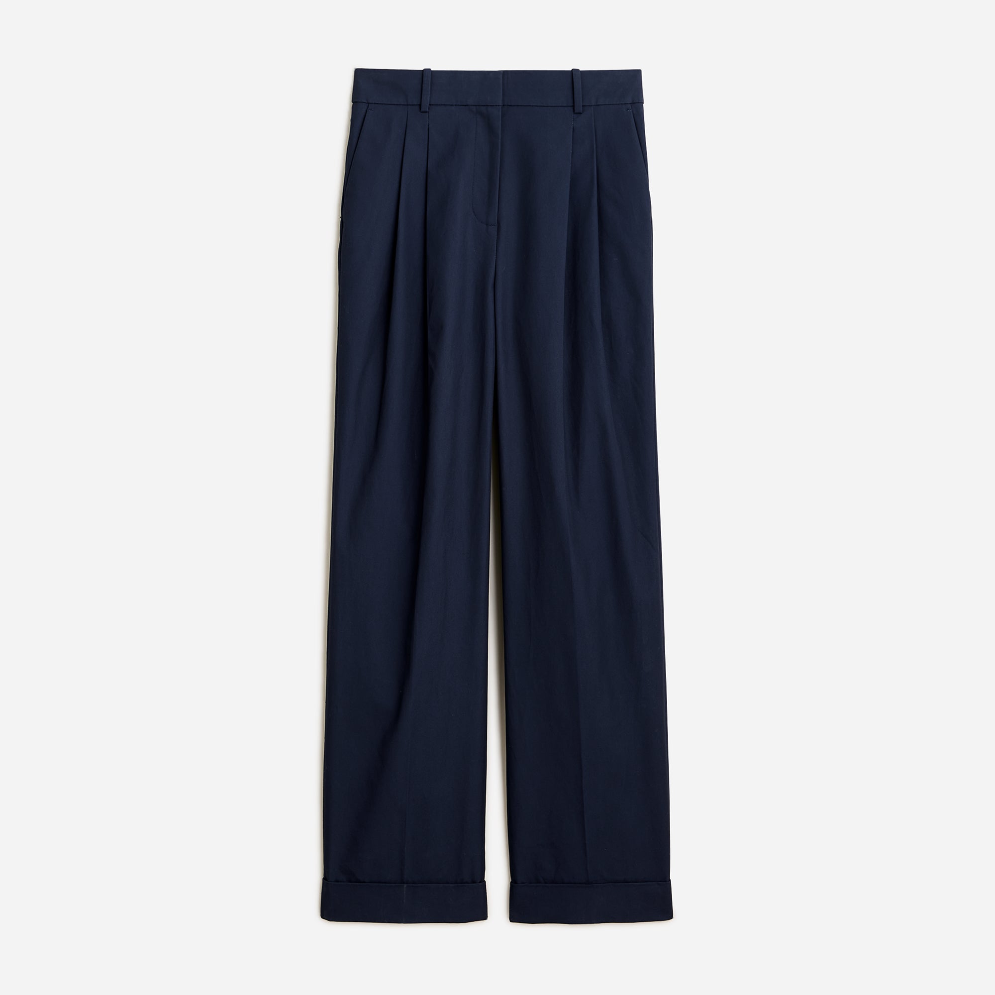 J. Crew + Collection wide-leg essential pant in trench canvas