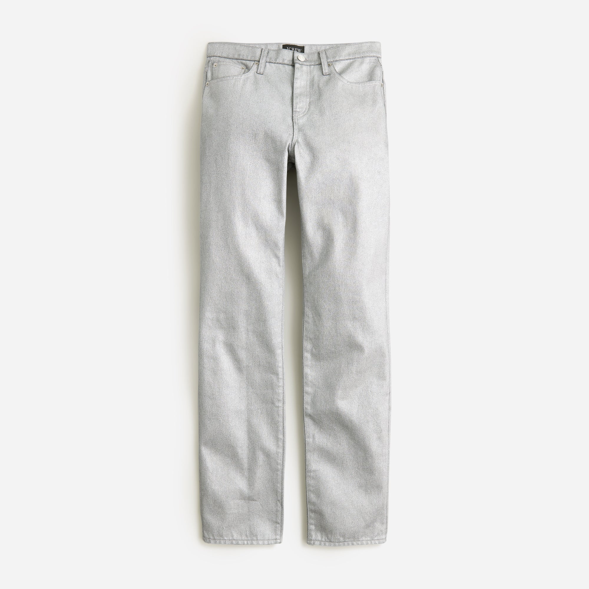 J. Crew + Collection slouchy-straight jean in silver