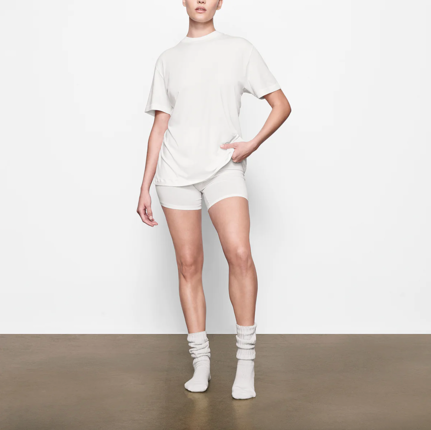 Skims + Boyfriend TShirt