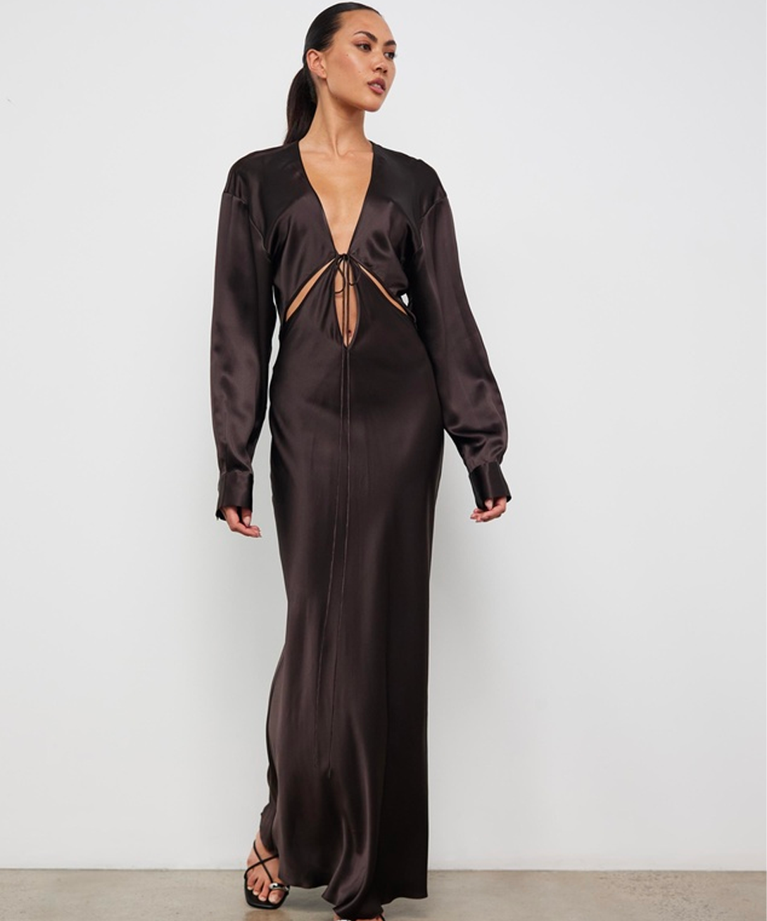 Christopher Esber + Triquetra Front Tie Shirt Dress