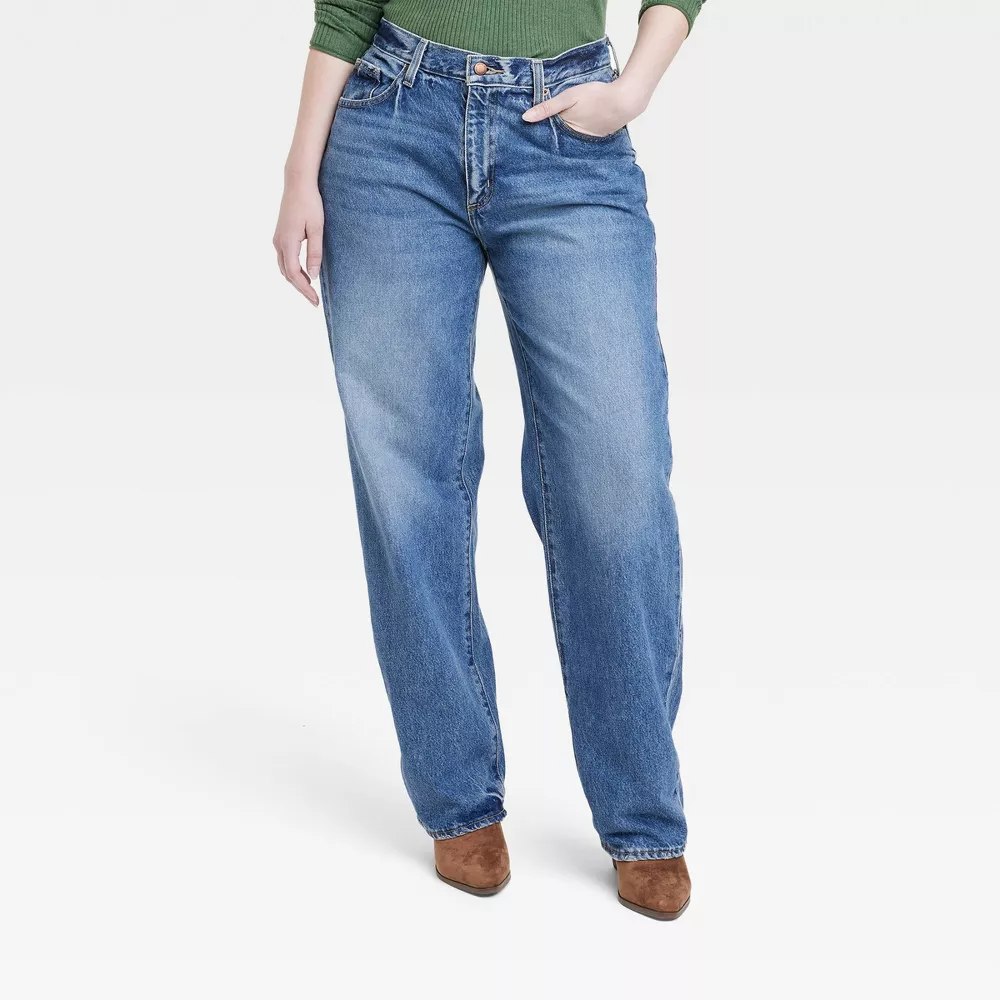 Buy Blue Mid Rise Girlfriend Fit Jeans for Women Online