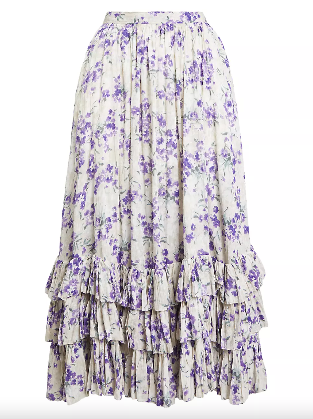 Polo Ralph Lauren + Floral Ruffle Maxi Skirt