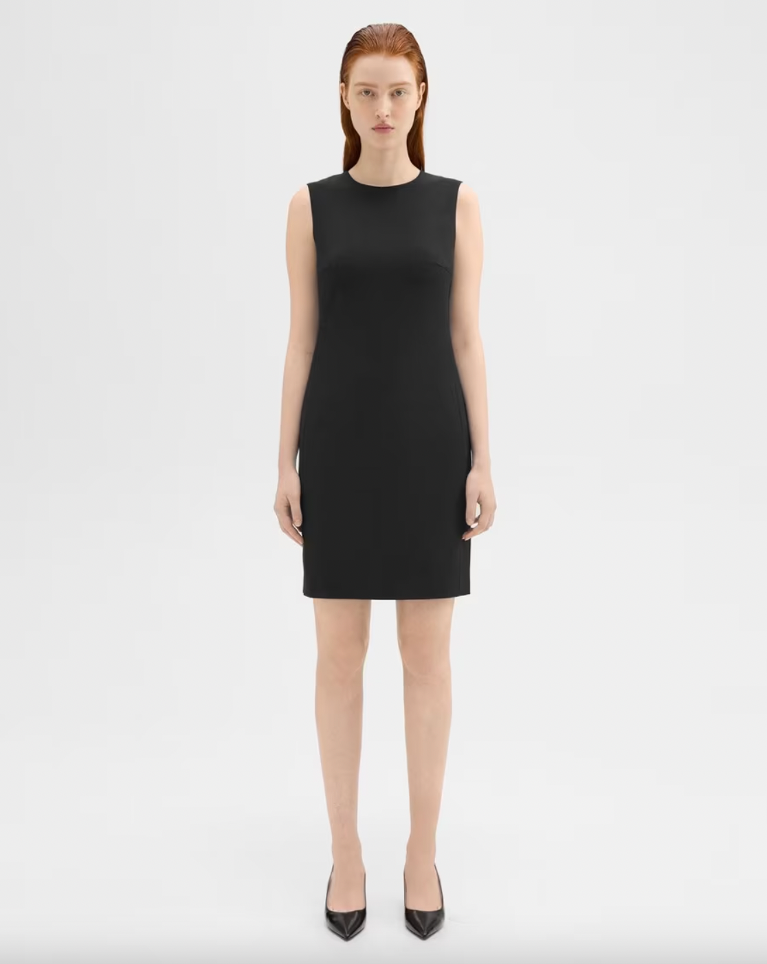 Theory + Sleeveless Fitted Dress In Good Wool