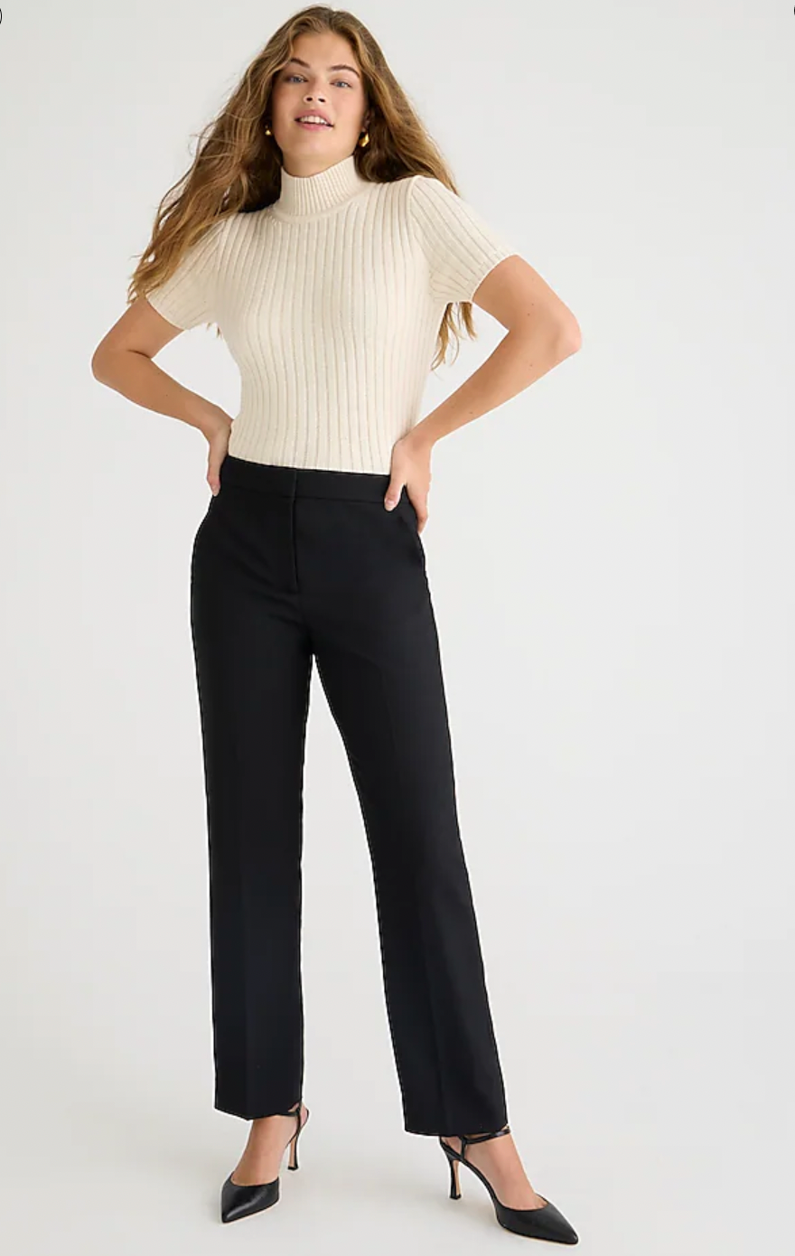 J. Crew + Kate Straight-Leg Pant in Four-Season Stretch