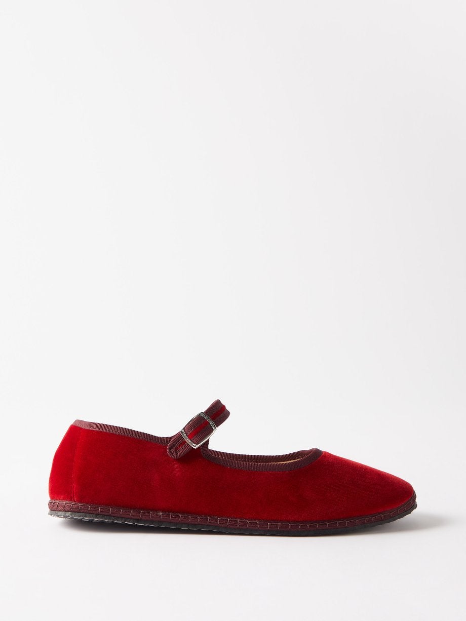 Red velvet sales mary jane shoes