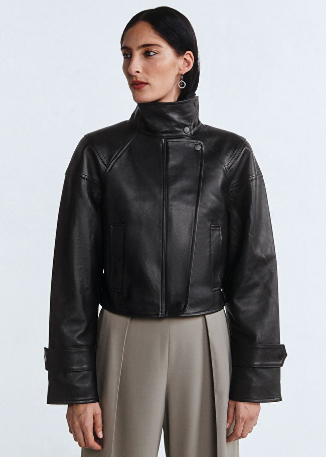 & Other Stories + Cropped Leather Jacket