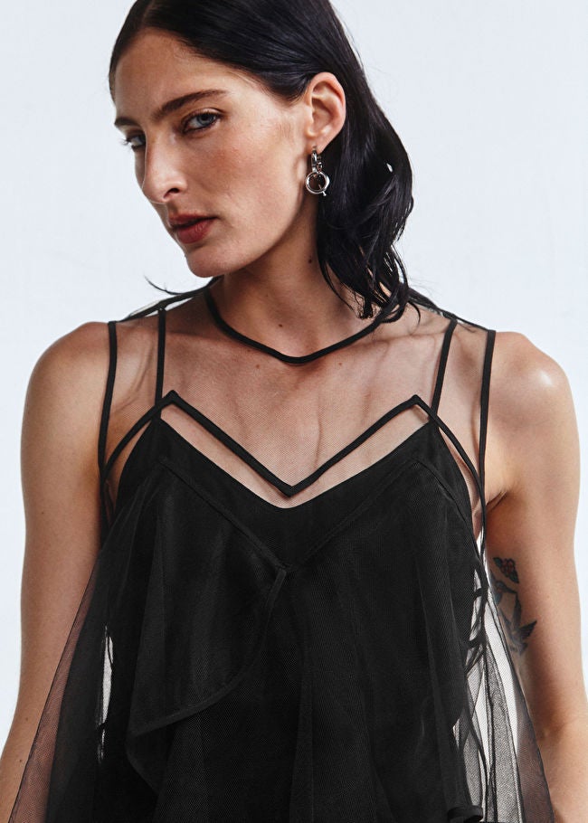 & Other Stories + Ruffled Tulle Top
