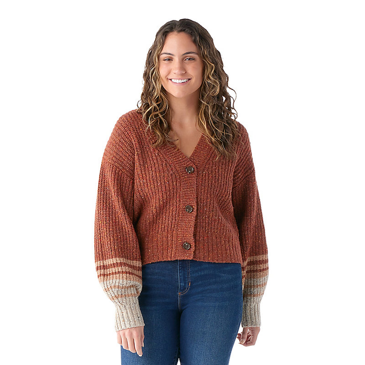 Fitted cardigan top sweater womens