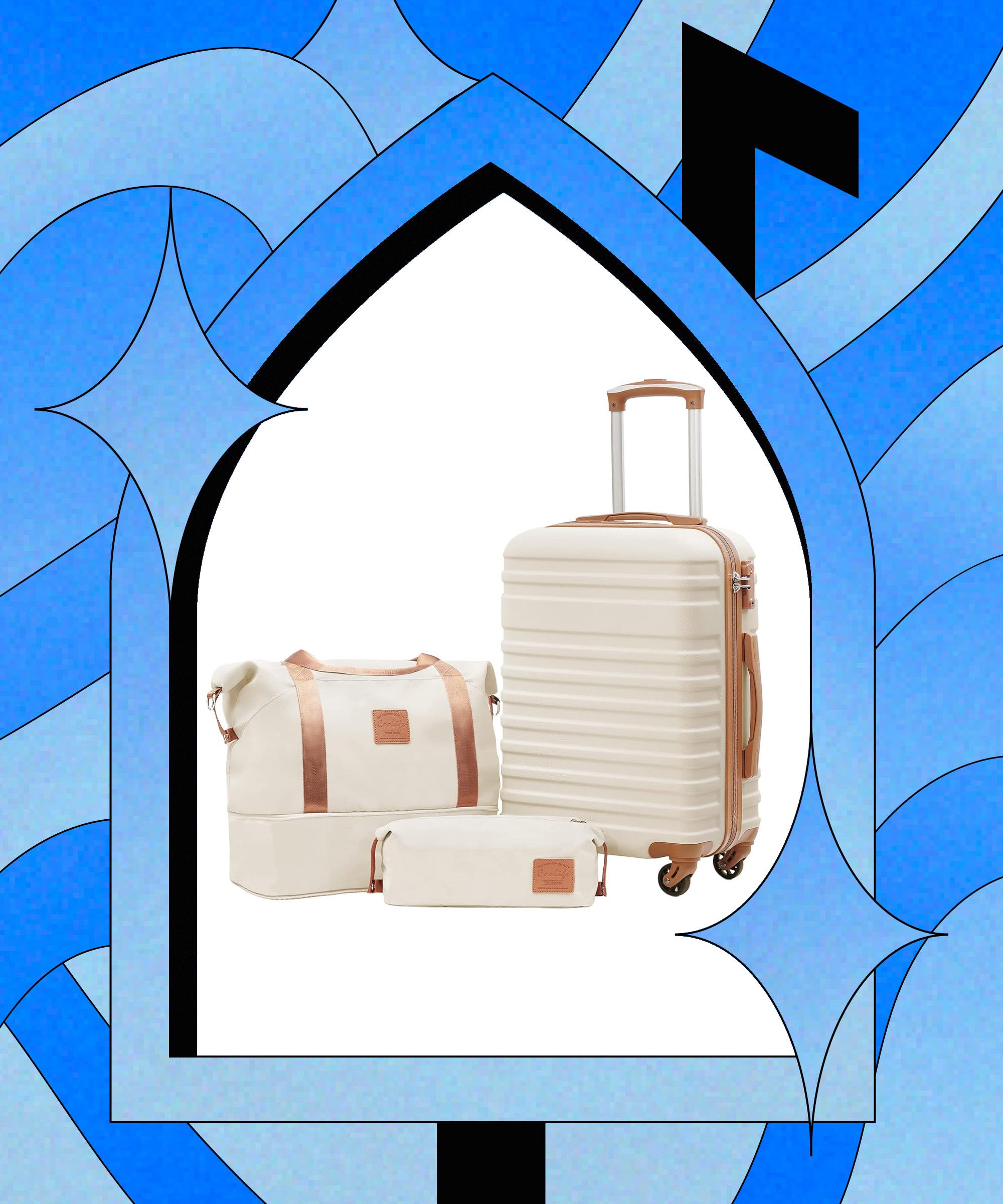  CO-Z Vintage Luggage Sets, 2 Piece Retro Suitcase with