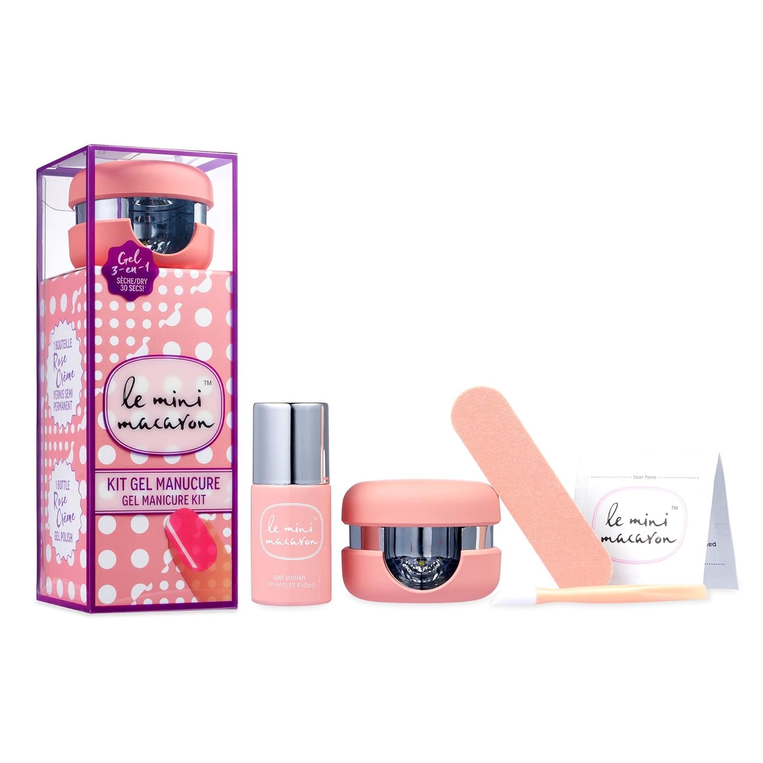 Le Mini Macaron + DIY Gel Manicure Kit in Rose Crème