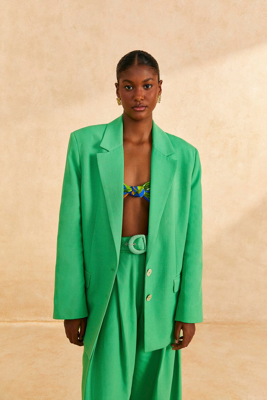 Farm Rio + Bright Green Blazer