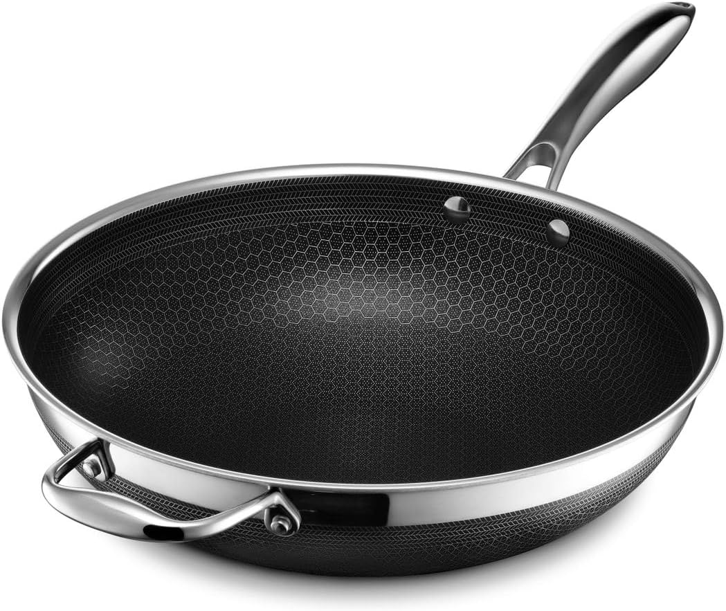 HexClad + 12Inch Hybrid Nonstick Wok