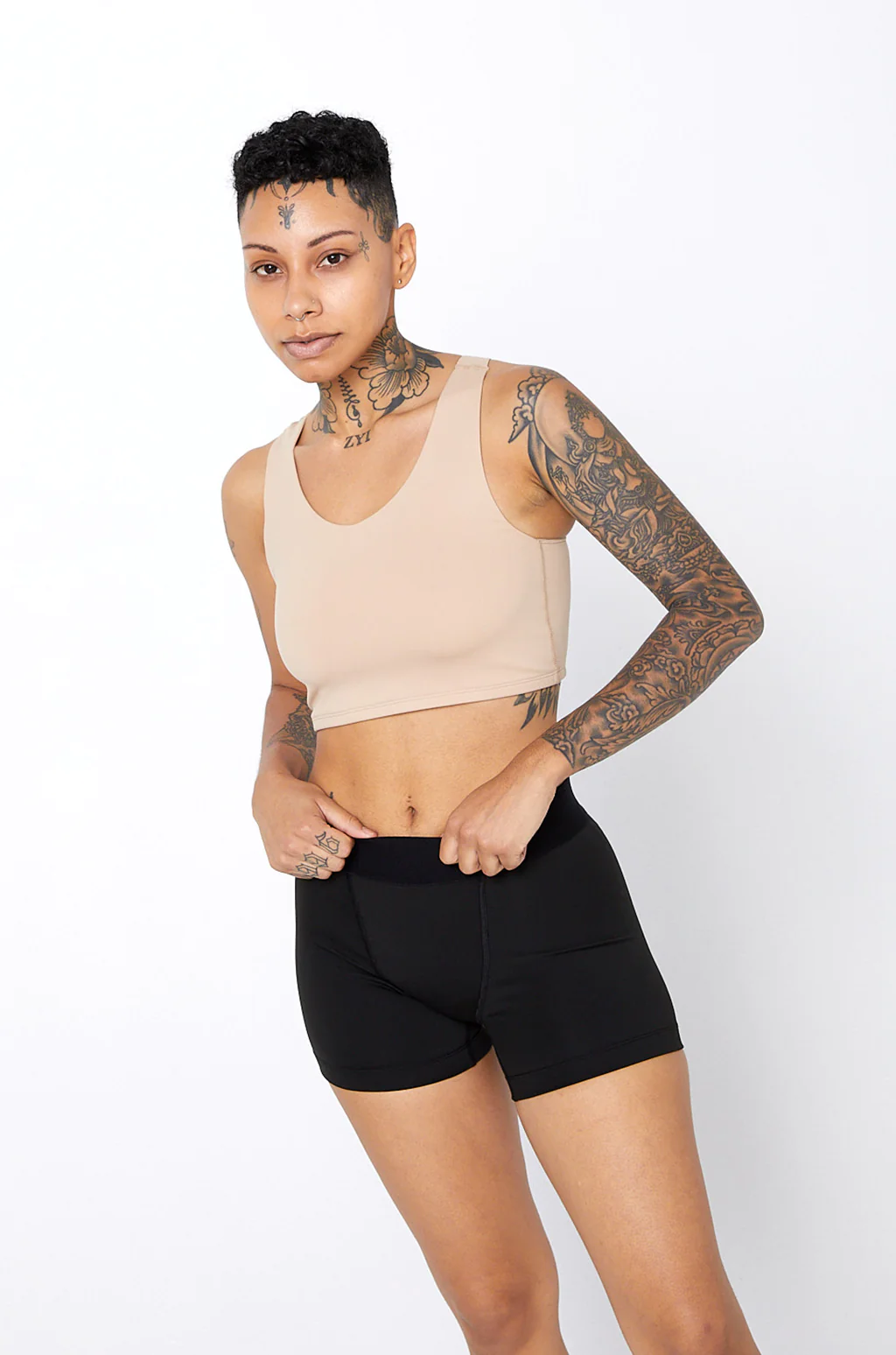 Half Tank Cotton Compression Top