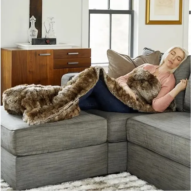Lovesac + Wolf Phur Footsac Blanket
