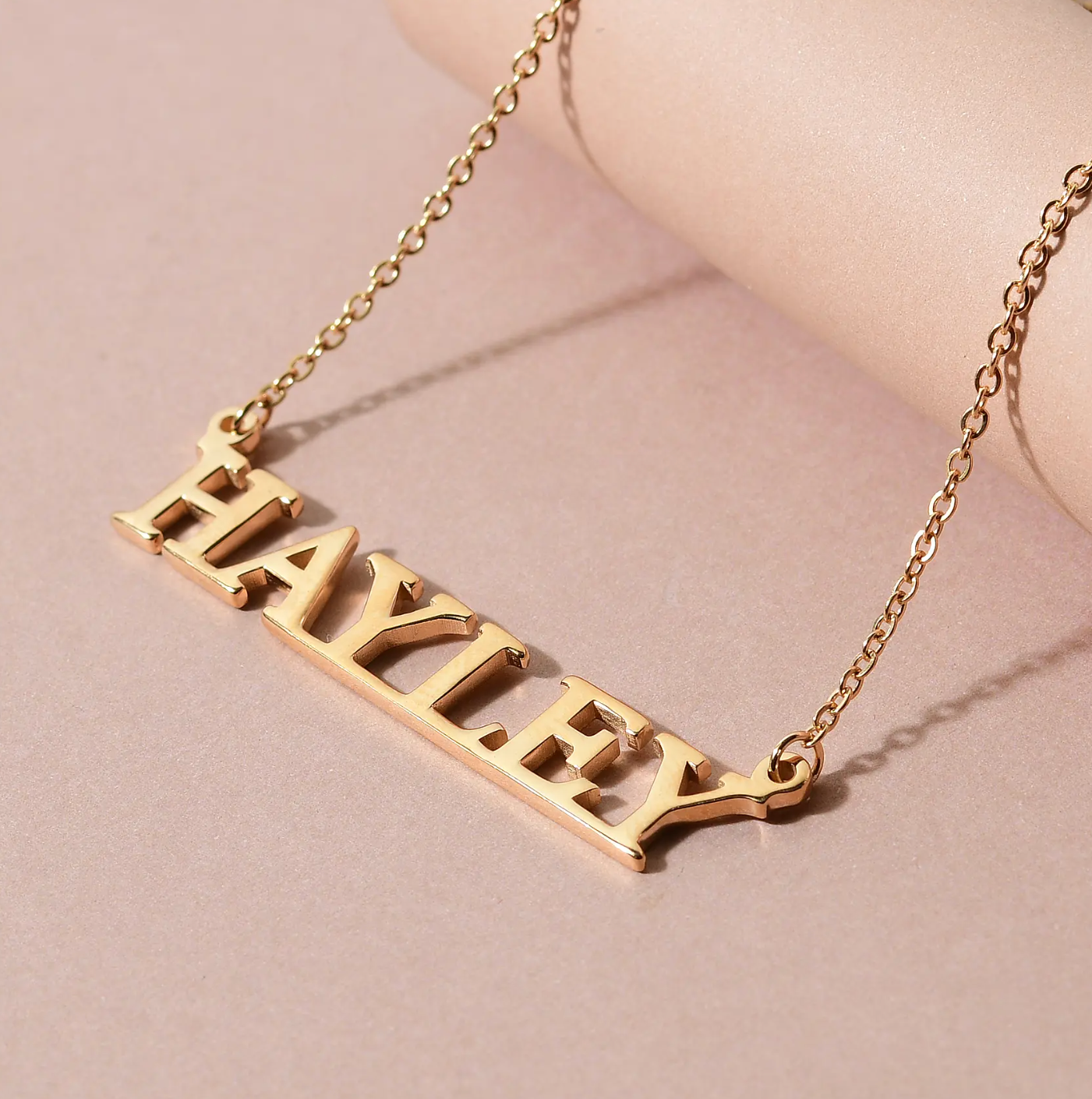 18K Gold Angel Number Custom Nameplate Necklace – Early Black Friday Deal:  20% off custom gifts – BaubleBar