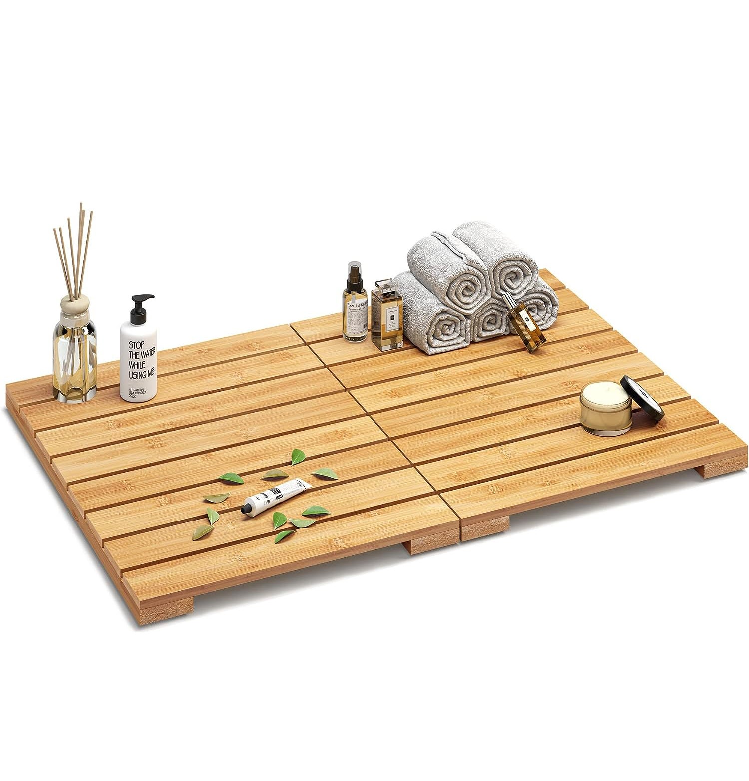 Viewcare + Waterproof Bamboo Bath Mat