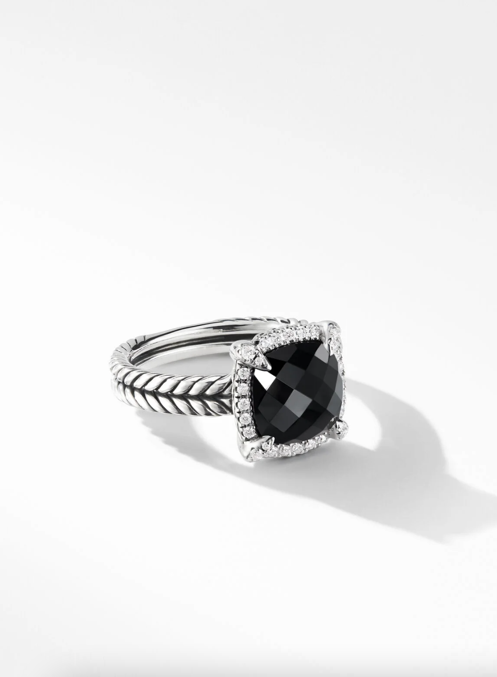 David Yurman + Chatelaine® Pavé Bezel Ring in Sterling Silver with ...