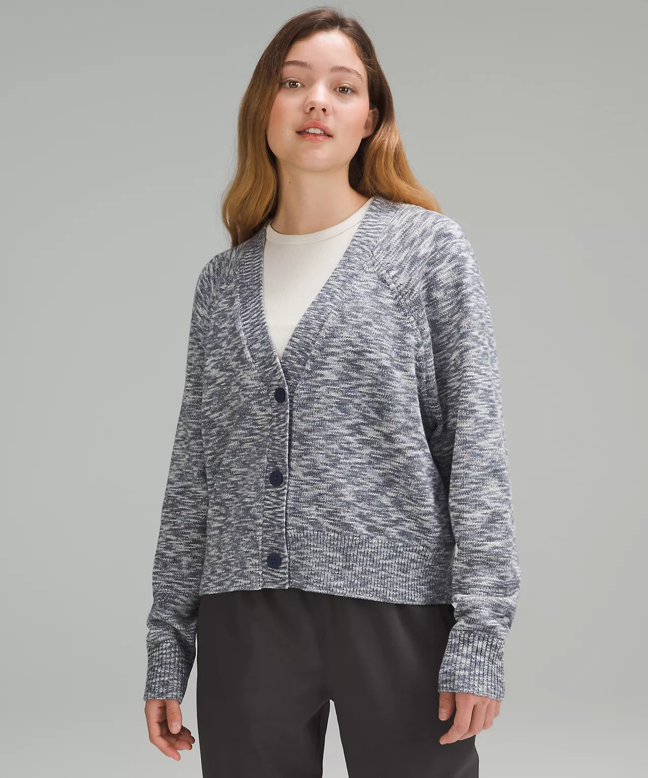 Lululemon Boxy Cotton-Blend Cardigan