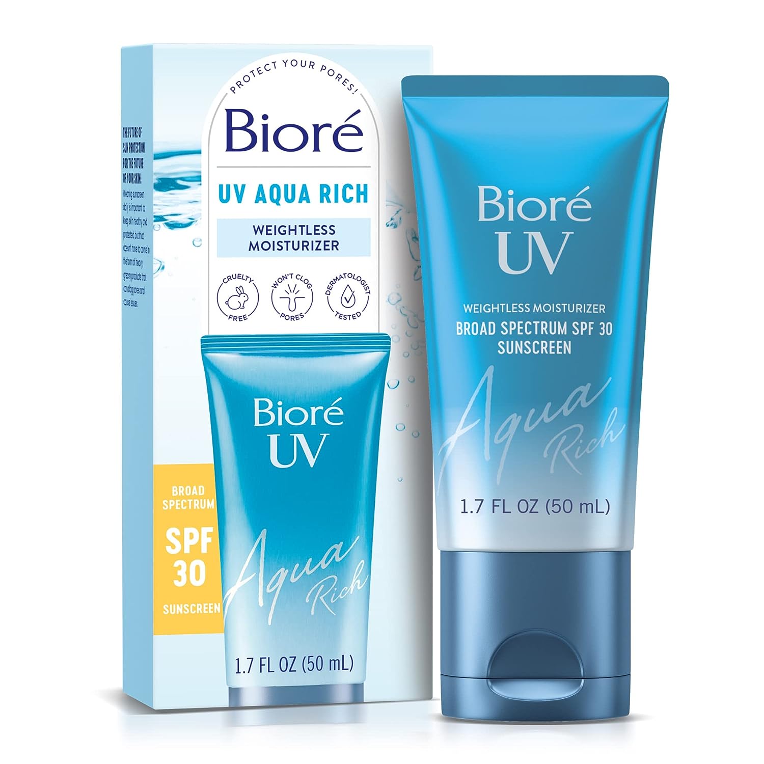 Biore + UV Aqua Rich SPF 30 Moisturizing Face Sunscreen