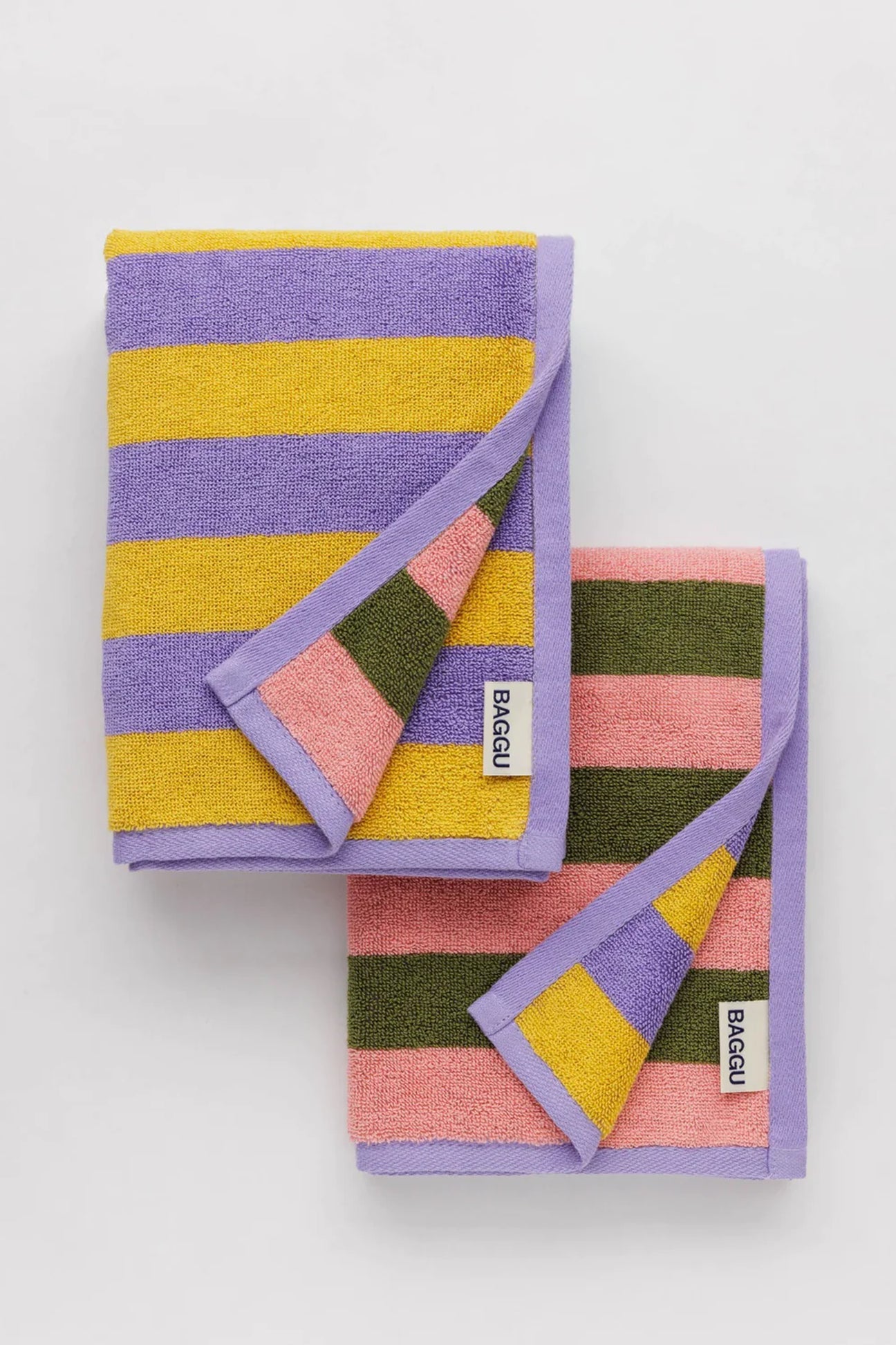 Baggu + Sunset Quilt Stripe Hand Towels