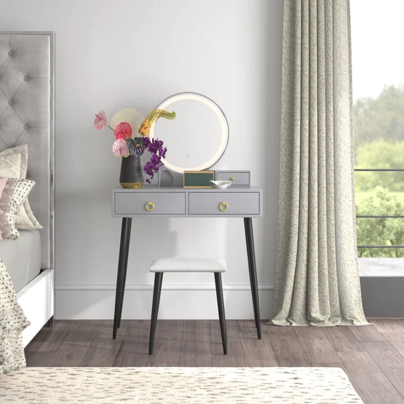 Willa Arlo Interiors Guidinha Glass Desk
