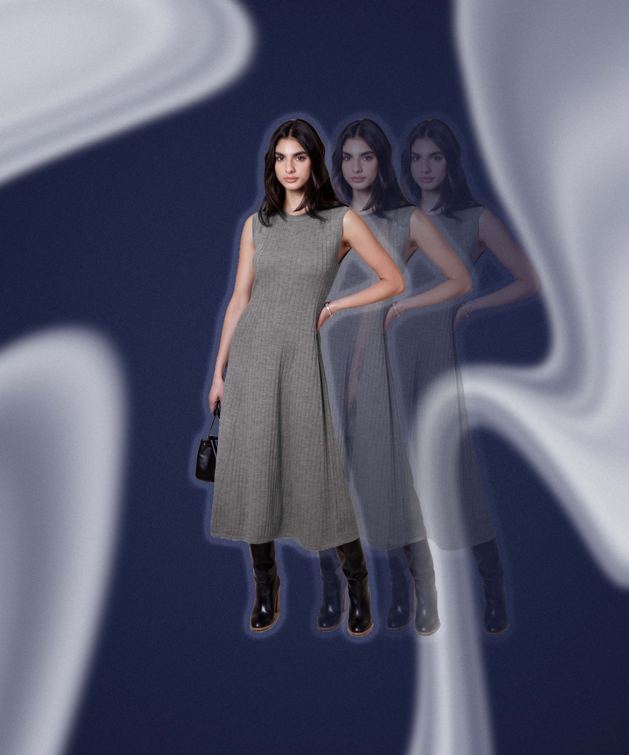 Women's Merino Wool Fit And Flare Dress