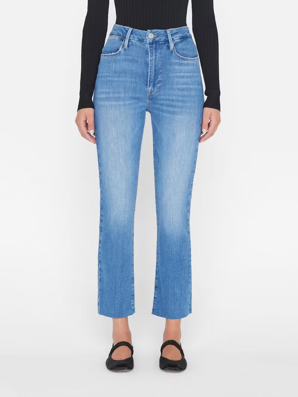 Frame + Le Super High Straight Crop Jeans