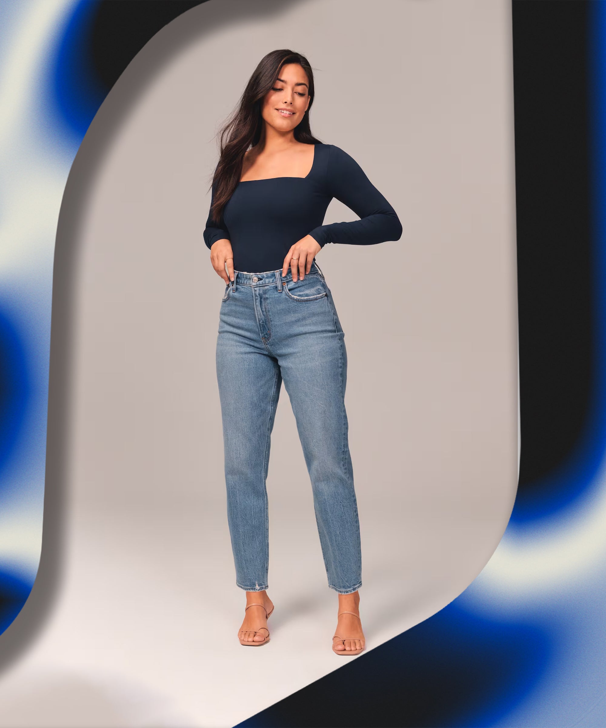 KanCan Jeans | Anna High Rise Mom Fit Medium Blue KC8662M – American Blues