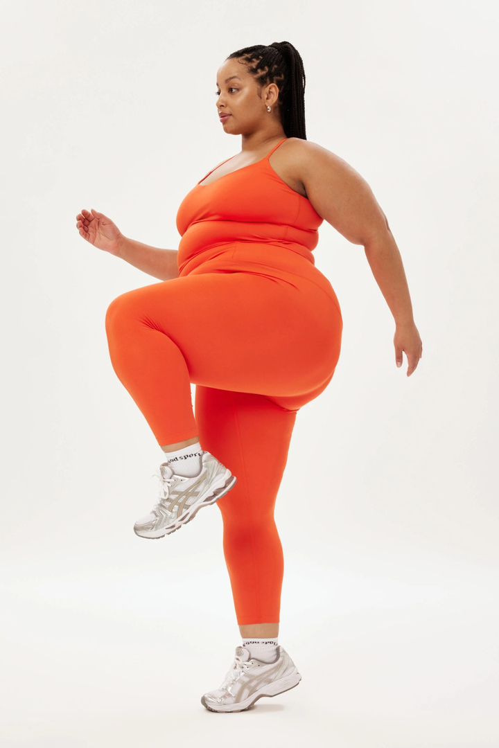 UNIQLO Women's Ultra Stretch Leggings Pants (ankle-length, orange, size L)