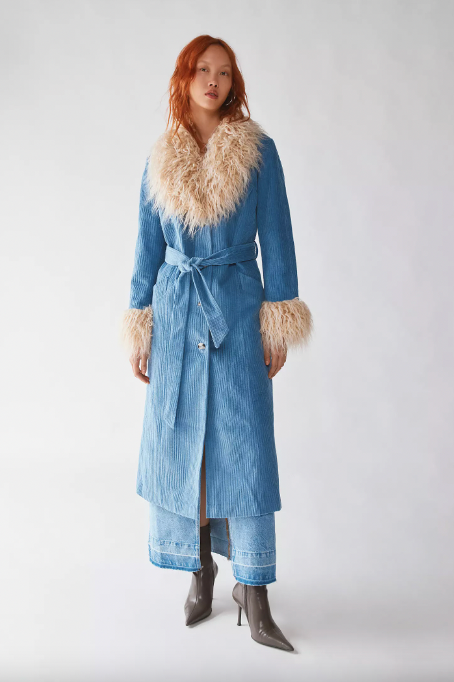 Whistles longline faux clearance fur coat