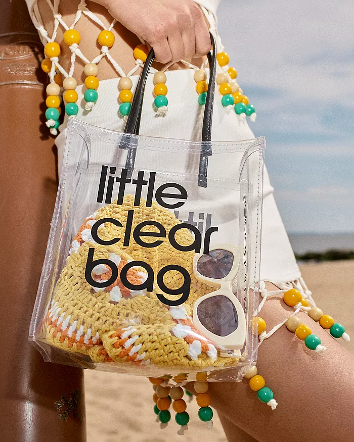 CLEAR VINYL SMALL TOTE BAG