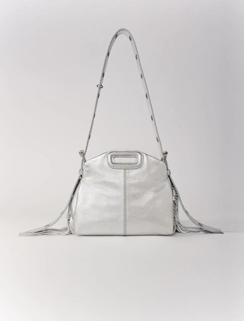 Maje + Miss M Mini Metallic-Leather Shoulder Bag