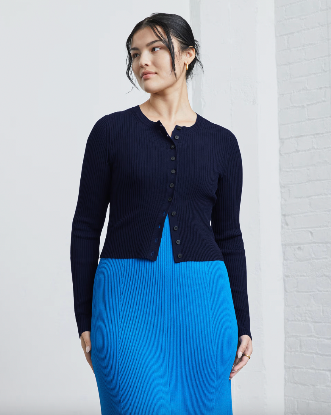 Everlane + The Ribbed Cropped Cardigan